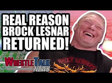 Real Reason Brock Lesnar RETURNED To WWE New WWE Show Announced