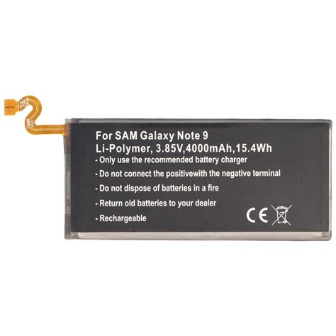 Akku Passend Für Samsung Galaxy Note 9 Li Polymer 3 85v 4000mah 15