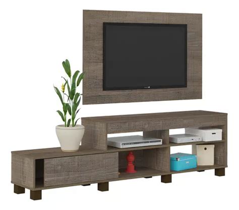 Estante Ever Canela Brown Con Panel Para TV De Hasta 47 Pulgadas