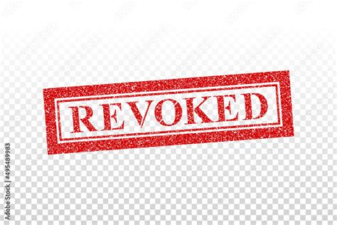 Vector Realistic Isolated Rubber Stamps Of Revoked On The Transparent