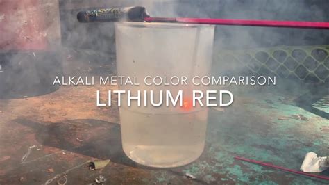 Fire From Floating Lithium Metal On Water Firework Safety Caution
