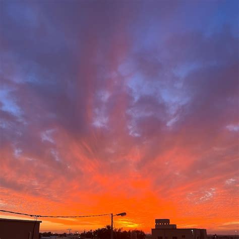 Premium Photo Red Sky At Morning