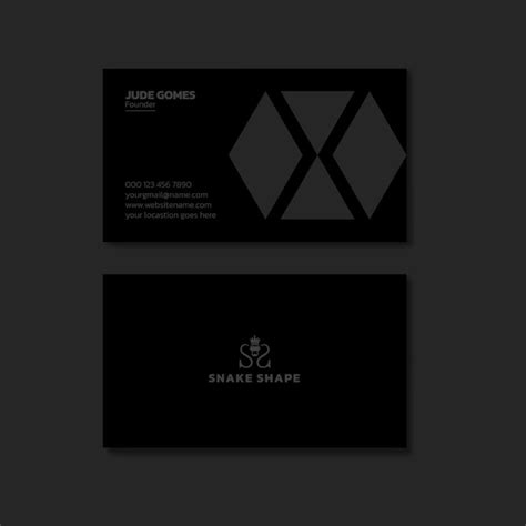 Black Card Template Images Free Download On Freepik
