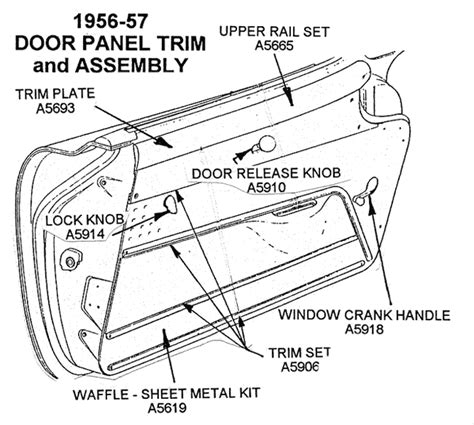 Door Panel Trim Assembly Diagram View Chicago Corvette Supply