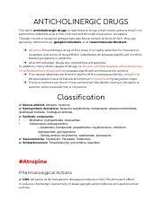 Understanding Anticholinergic Drugs Mechanism Classification