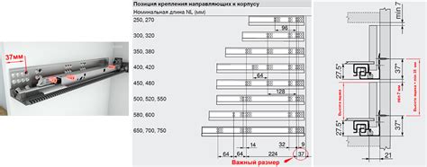 Чертежи установки направляющих блюм