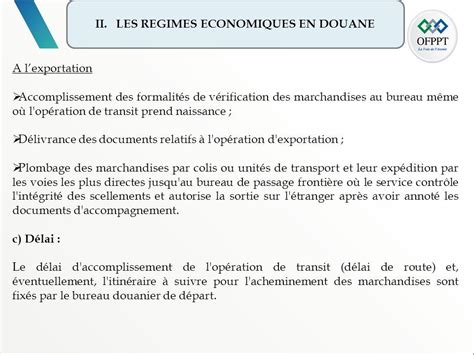 Généralités Elément important dans la promotion des exportations les