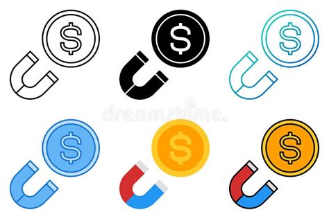 Money Attraction In Flat Style Isolated Stock Vector Illustration Of