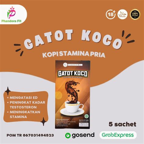 Jual Kopi Gatot Koco Kopi Stamina Pria Kuat Tahan Lama 1 Box 5 Sachet