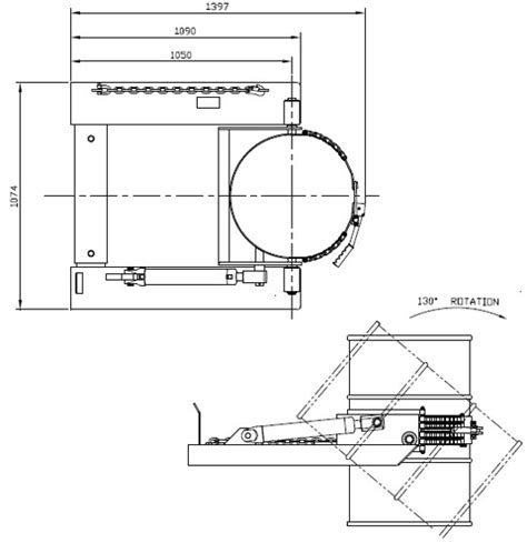 Hydraulic Drum Lifter Heavy Hydraulic Rotator Hydraulic Drum