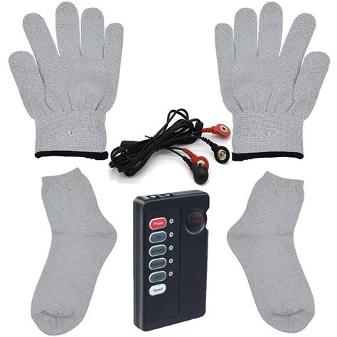 Electro Shock Gloves Socks Adult Game Bdsm Bondage Erotic Massage Breast Pussy Ass Cock Eletric