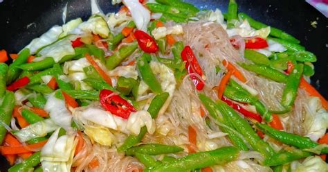 Resipi Kacang Panjang & Suhun Tumis oleh shazrina - Cookpad