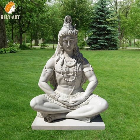 Stunningly Hand Carved White Marble Shiva Statue Supplier MLMS 177