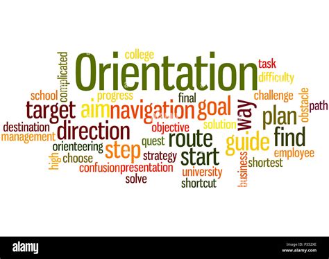 Orientation Word Cloud Concept On White Background Stock Photo Alamy