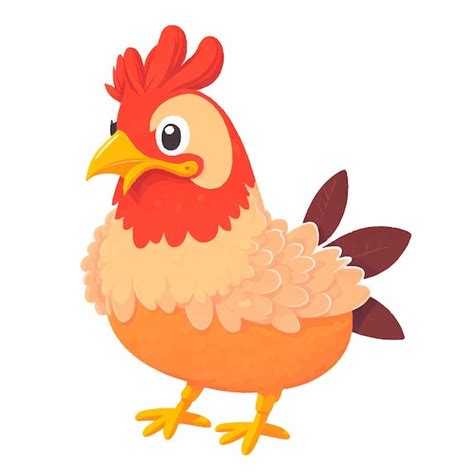 Ilustraci N De Vector De Gallina De Dibujos Animados Lindo Vector