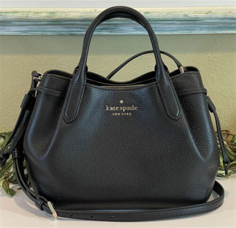 Kate Spade Dumpling Small Satchel Shoulder Crossbody Bag Tote Black