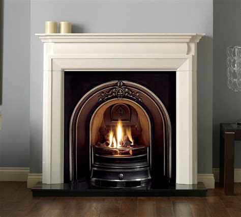 Limestone Solid Fuel Cast Iron Fireplace Suite Low Cost Fireplaces