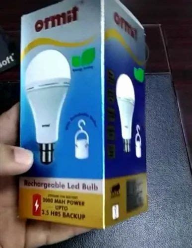 Ormit Rechargeable Led Bulb Cool Daylight W At Rs Piece In