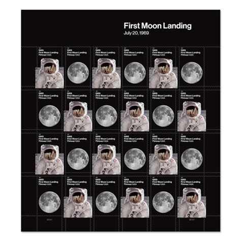 USPS 1969 First Moon Landing 2019 Stamps CollectSPACE Messages