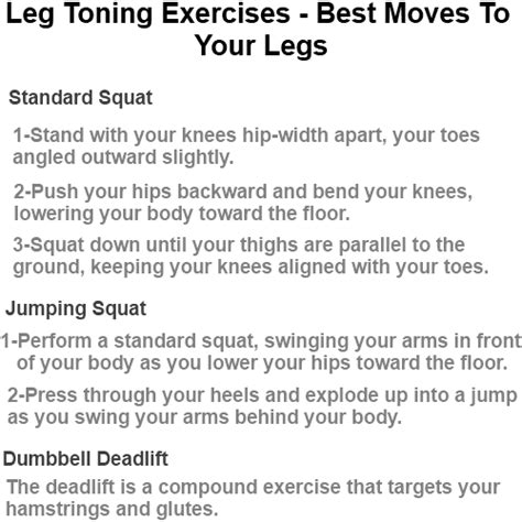 Leg Toning Exercises - Best Moves To Your Legs