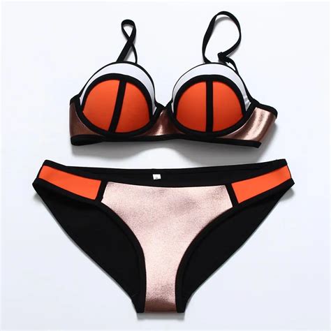 Women Summer Sexy Girl Swimsuit Neoprene Bikini Set Brazilian 27938