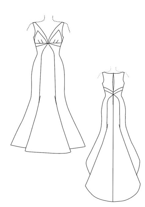 Wedding Dress Sewing Pattern Pdf Digital Download W Detailed