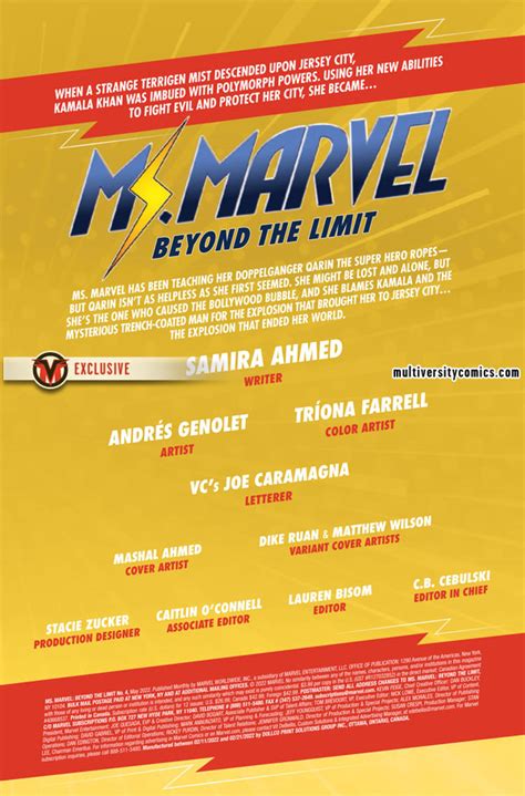 Ms Marvel Beyond The Limit Issue 4 Preview Page 1 Multiversity Comics