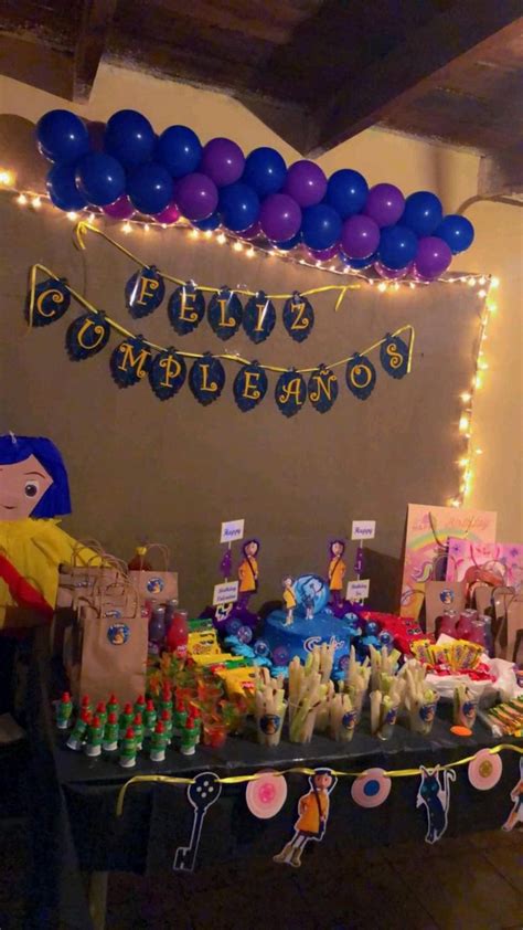 Fiesta temática Coraline Dulceros para fiestas Temas de cumpleaños