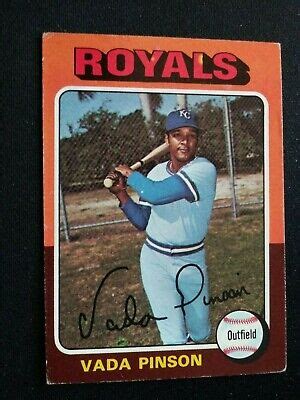 1975 Topps Baseball Card 295 Vada Pinson Kansas City Royals EBay