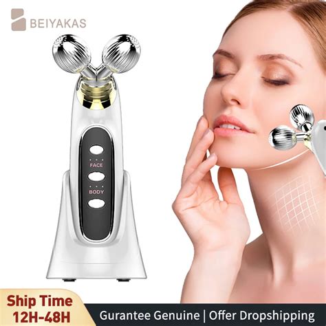 4d Microcurrent Face Massager Roller Electric Face Lift Tool Eyes Neck Arms Legs Massager For