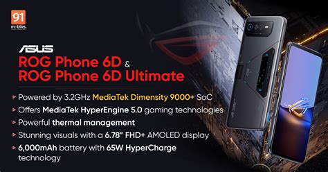 Asus Rog Phone 6d 6d Ultimate With Dimensity 9000