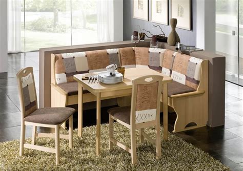 Kitchen Nook Solid Wood Corner Dining Breakfast Set Table Bench Chair