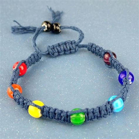 Rainbow Bead Macrame Bracelet Tutorial Rings And Things