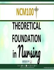 Unit 1 Introduction Pdf NCM100 THEORETICAL FOUNDATION In Nursing