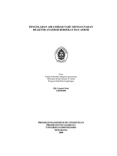 Pdf Pengolahan Air Limbah Tahu Menggunakan Pdfslide Net