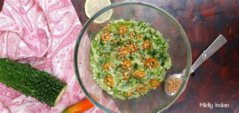 Spicy southindian bittergourd salad. – Mildly Indian