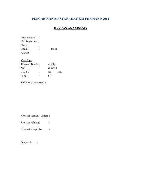 Doc Kertas Anamnesis Resep Dokumen Tips