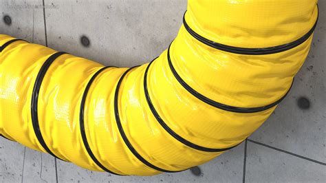 Pvc Coated Fabric Flexible Duct Rigged D Model Max Free D