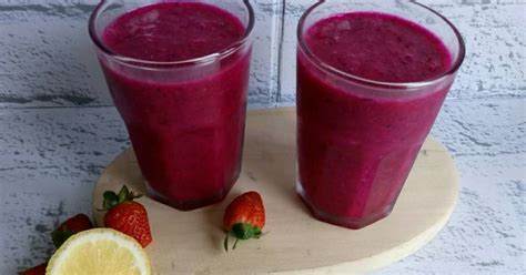 Resep Jus Strawberry Buah Naga Oleh Bunda Ei Cookpad