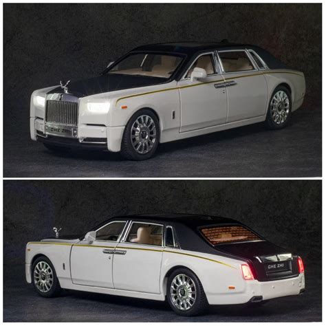 Coche de juguete modelo Rolls Royce Phantom de aleación a escala 1 24