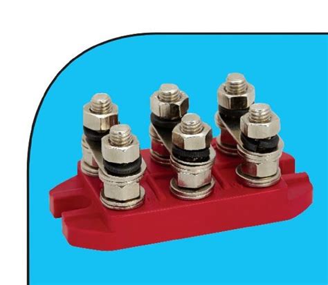 Terminal Block Suitable For Kirloskar 3 Hp Fitp 163 6 Stud Brass Red