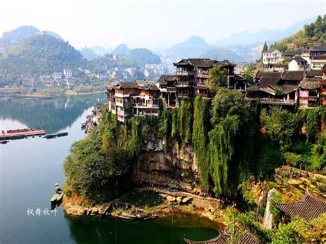 芙蓉镇酉水画廊图片芙蓉镇图片风景图片湘西芙蓉镇景区图片大山谷图库