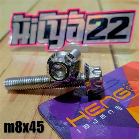 Jual Baut 12 Probolt 8x45 Stainless Model GS1 Gear 2 Kunci By Heng