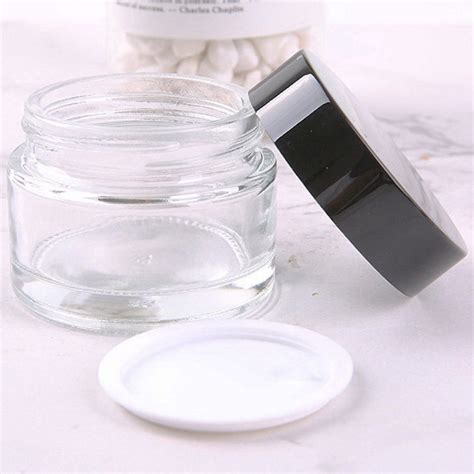 Pot crème cosmétique en verre transparent aucune fuite imperméable pour