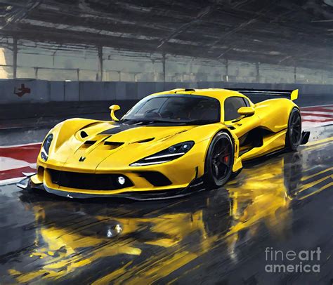 Hennessey Venom F5 Supercar Exterior Race Track Yellow Venom F5