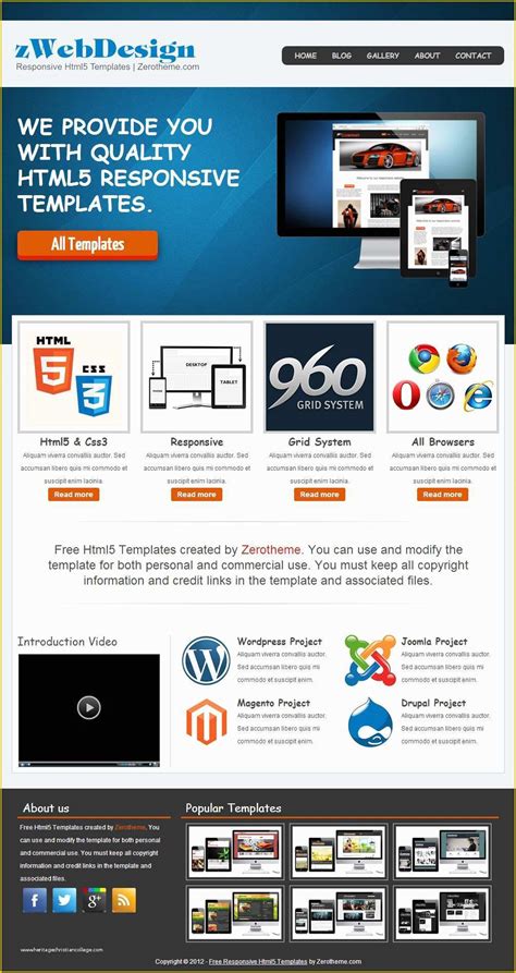 52 Free HTML5 Responsive Templates | Heritagechristiancollege