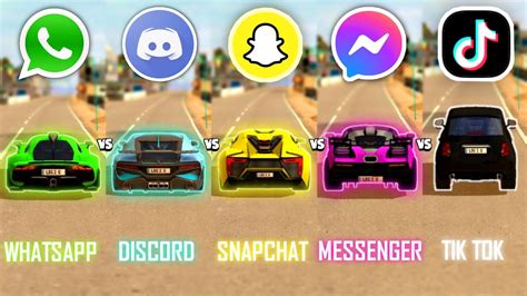 Whatsapp Vs Discord Vs Snapchat Vs Messenger Vs Tik Tok Car Meme