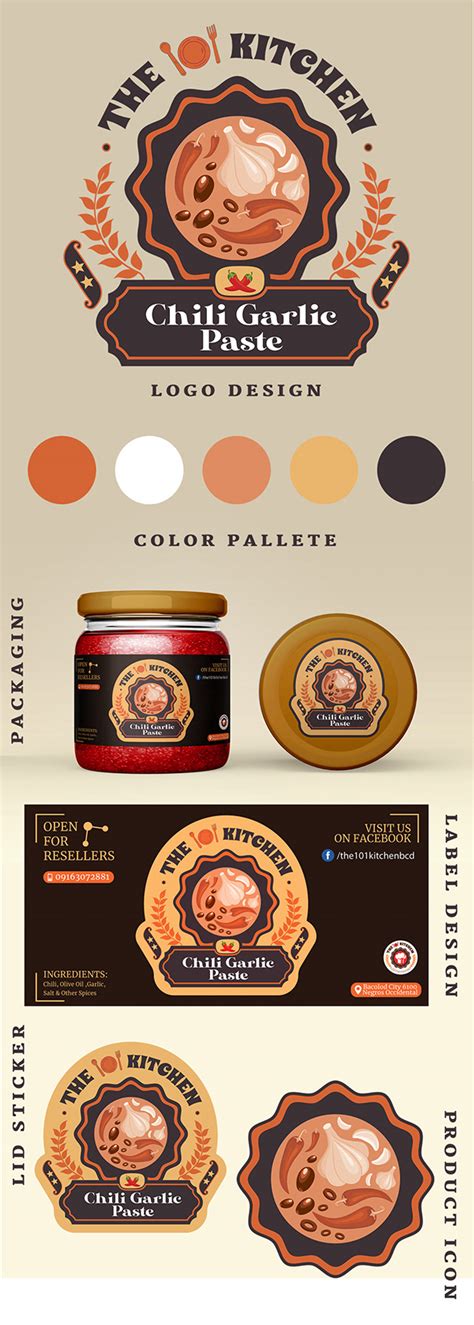 Chili Garlic Paste Label And Packaging Behance