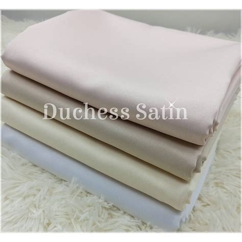 Kain Satin Bridal Duchess Fabric Premium 1 Meter Shopee Malaysia