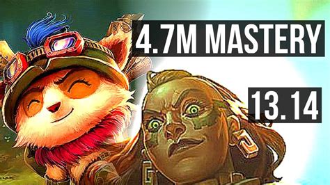 Teemo Vs Illaoi Top 4 7m Mastery 3 0 7 900 Games Kr Master